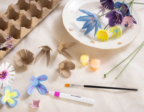 Inspirasjonsbilde - P&aring;skeblomster produseres av eggebrett