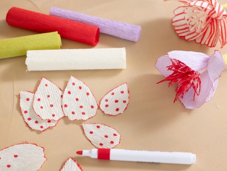 Inspirerende bilde for Crepe-papirteknikker