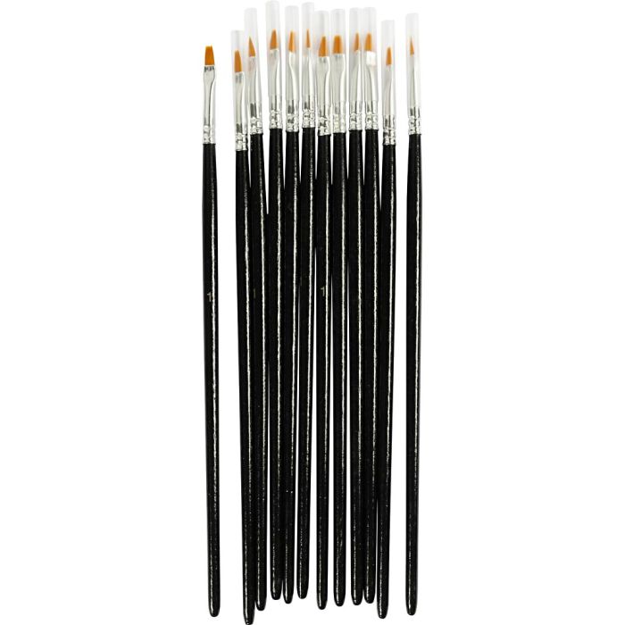 Gold Line pensler, nr. 1, L: 18.5 cm, flat, 12 stk./ 1 pk.