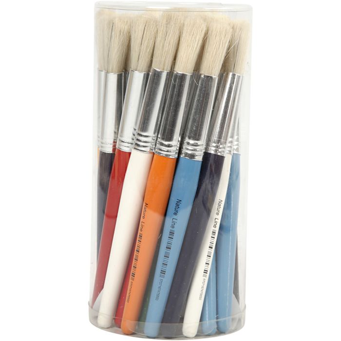 Barnepensler , L: 19 cm, B: 12 mm, rund, 30 stk./ 1 pk.