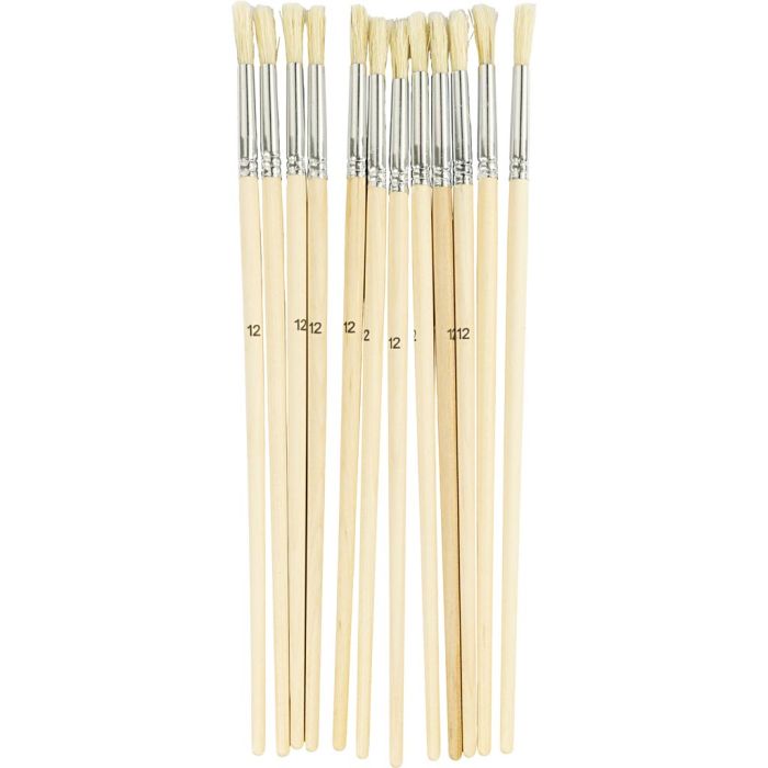Nature Line pensler, nr. 12, rund, 12 stk./ 1 pk.