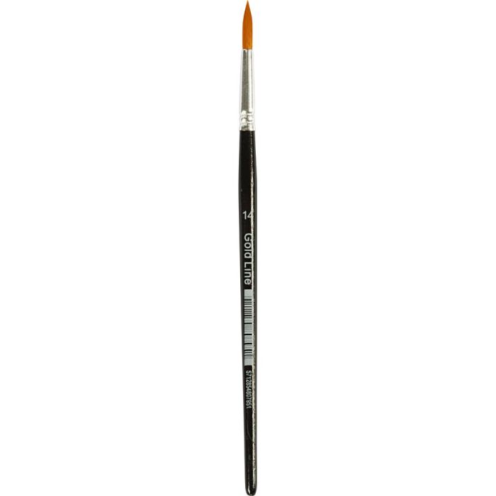 Gold Line pensler, nr. 14, L: 18.5 cm, rund, 6 stk./ 1 pk.