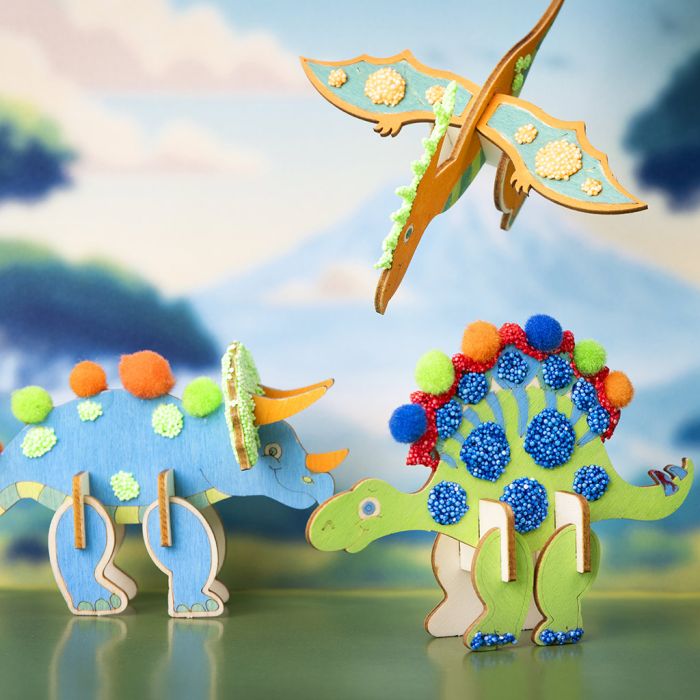 Fantasifulle dinosaurer med kule 3D-effekter
