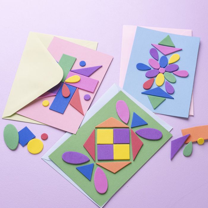 Kort med fargerikt zen-design i mosgummi