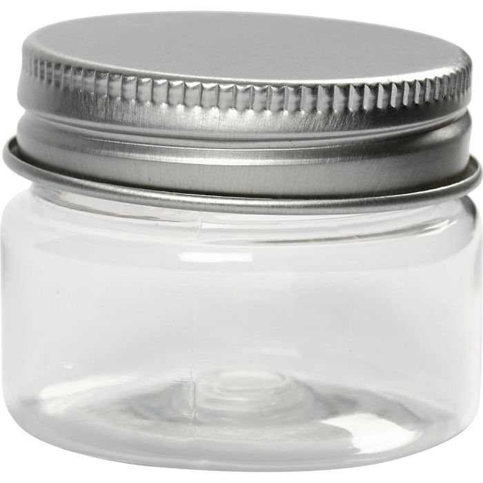 Plastboks med lokk, H: 35 mm, dia. 40 mm, 35 ml, 10 stk./ 1 pk.