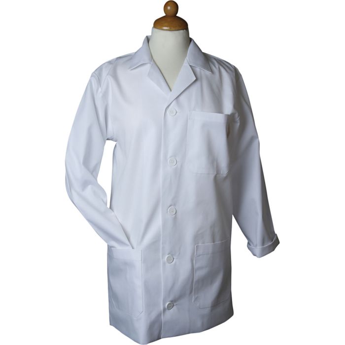 Kittel, L: 85 cm, str. large, ermelengde: 61 cm , hvit, 1 stk.