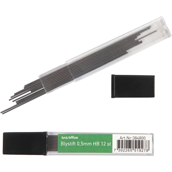 Bly til trykkblyant, tykkelse 0,5 mm, 24x12 stk./ 1 pk.