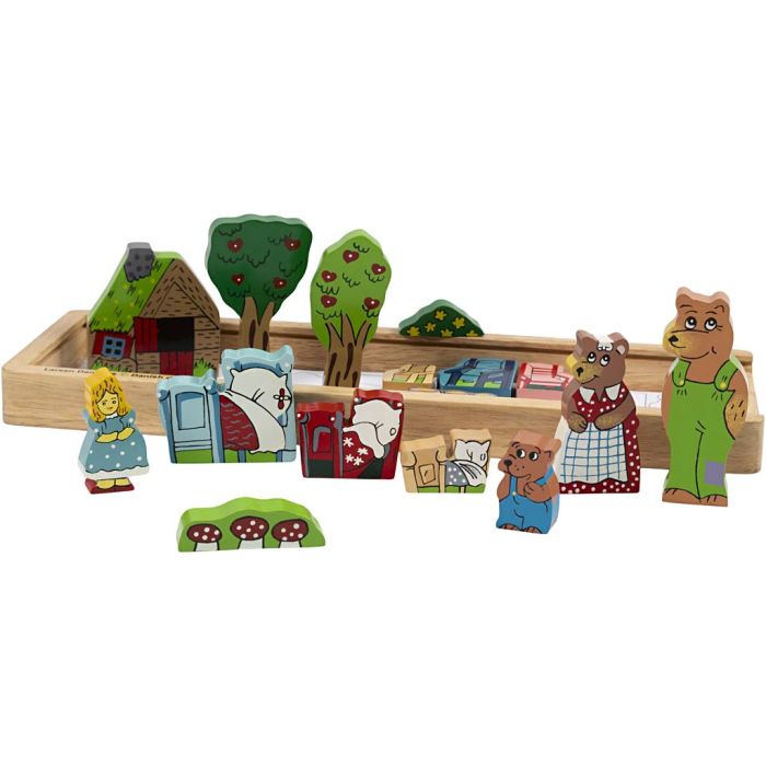Trepuslespill og bordteater, str. 40x12,9x3 cm, 16 brikker, 1 stk.