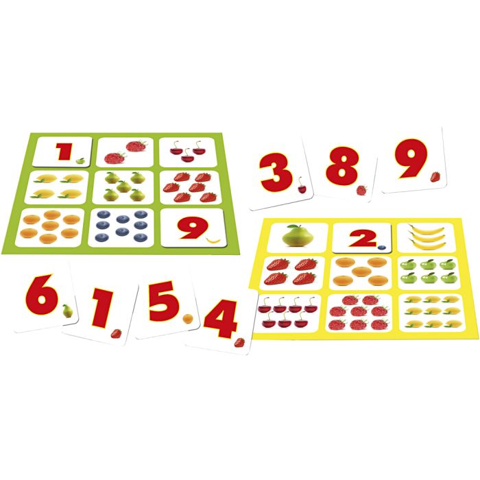 Lotto frukter og tall, 1 stk.