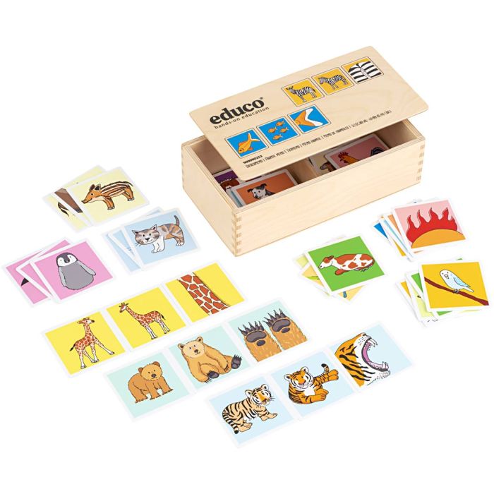 Educo Memory med Dyr, DE,ENG,NL, 1 stk.