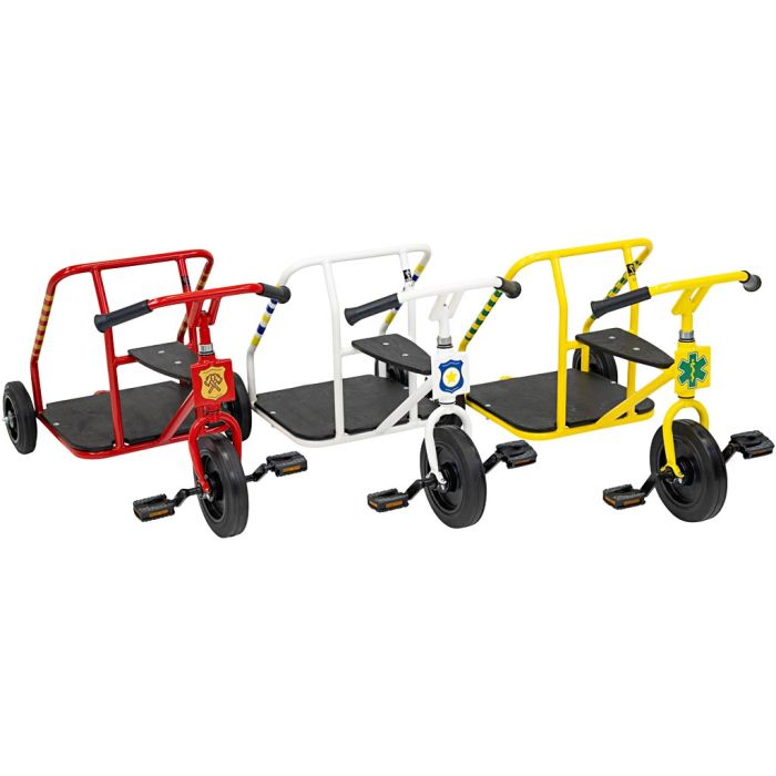 ROSE HERO sykkeltaxi, Ambulanse, brannbil og politibil, H: 60 cm, L: 98 cm, B: 60 cm, 3 stk./ 1 pk.