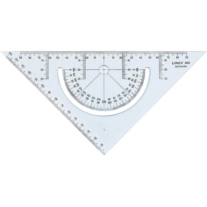 Geometritrekant, plast, 180 g, nr. S2618, str. 15 cm, 1 stk.