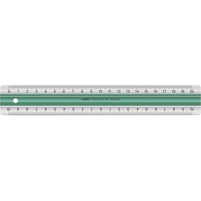 Linjal, L: 20 cm, 1 stk.