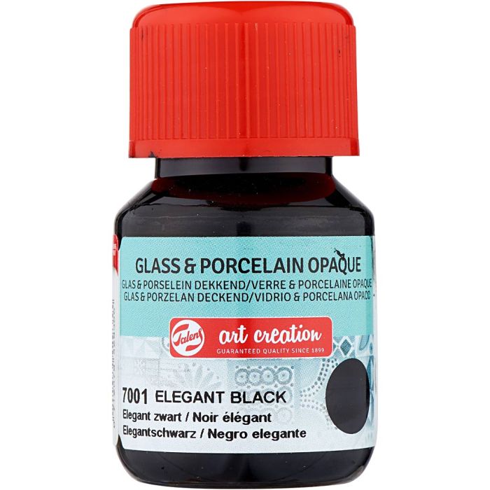 Keramikk- og porselensmaling, svart, 30 ml/ 1 fl.