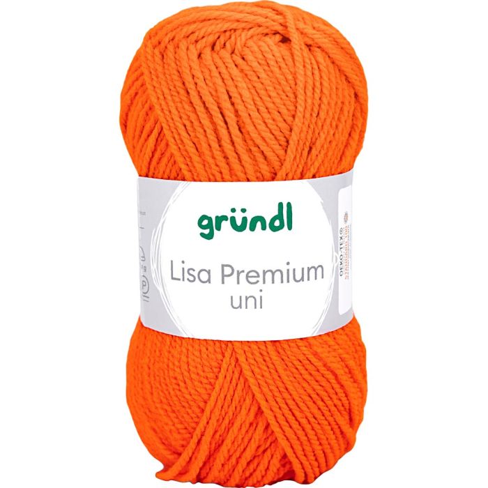 Acrylgarn, pinne 3-3,5, neon orange, 50 g/ 1 nst.