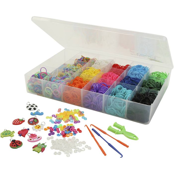Loom-sett til gummismykker, 5000 stk./ 1 pk.