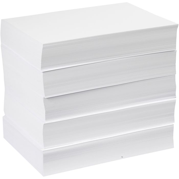 Tegnepapir, A4, ark 210x297 mm, 80 g, hvit, 5x500 ark/ 1 pk.