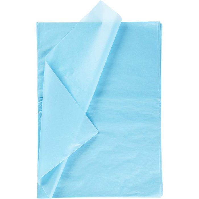 Silkepapir, ark 50x70 cm, 17 g, turkis, 25 ark/ 1 pk.