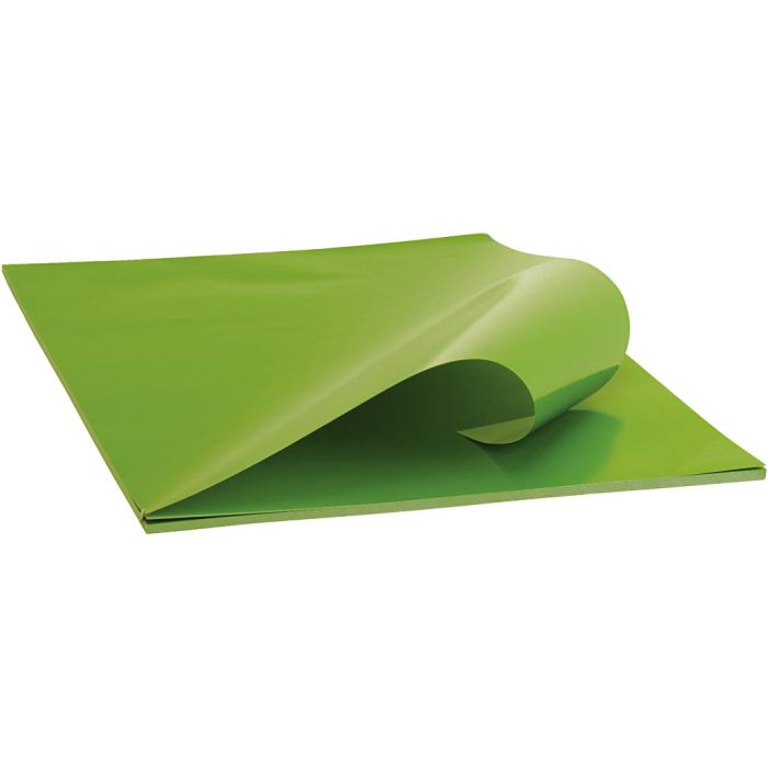 Glanspapir, ark 32x48 cm, 80 g, lys grønn, 25 ark/ 1 pk.