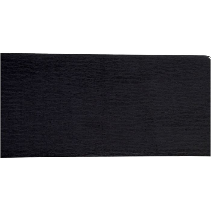 Kreppapir, ark 50x250 cm, 22 g, svart, 10 legg/ 1 pk.