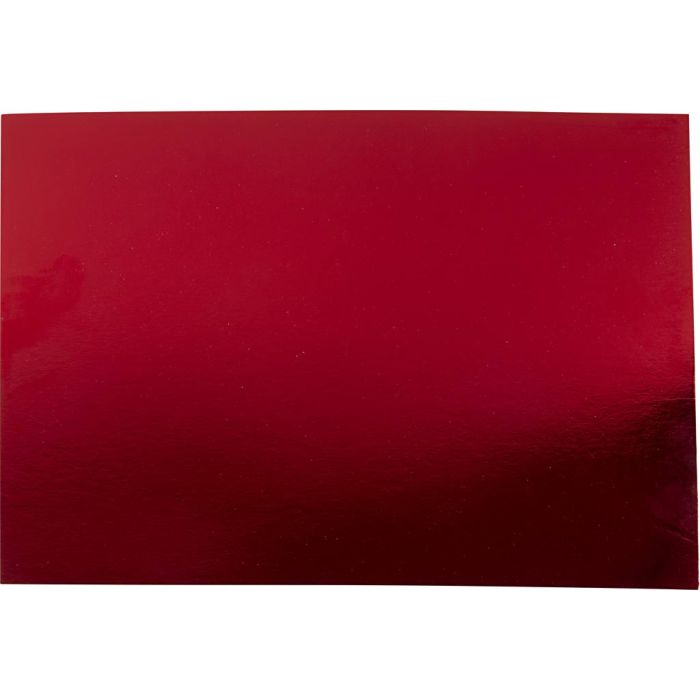 Metallpapir, A4, ark 210x297 mm, 120 g, rød, 5 ark/ 1 pk.