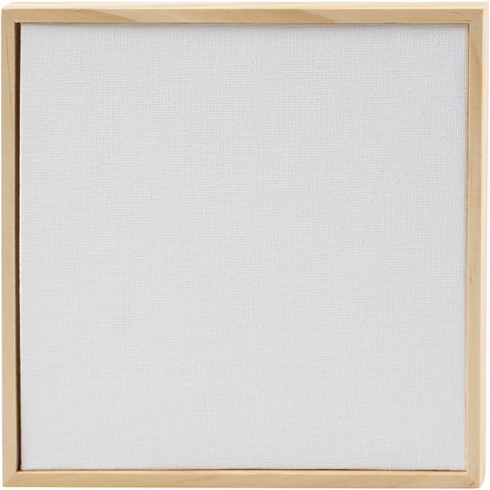 Maleplate med ramme, str. 15,8x15,8 cm, 280 g, hvit, 1 stk.