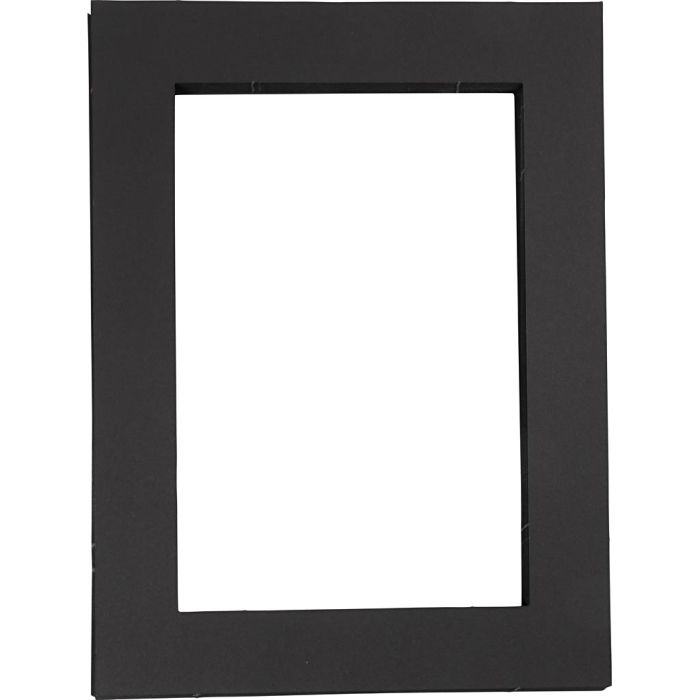Passepartoutrammer, A4, ark 25x34 cm, tykkelse 0.4 mm, 270 g, svart, 25 stk./ 1 pk.