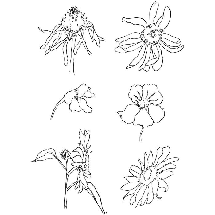Silikonstempler, sommer, ark 11x15,5 cm, 1 ark