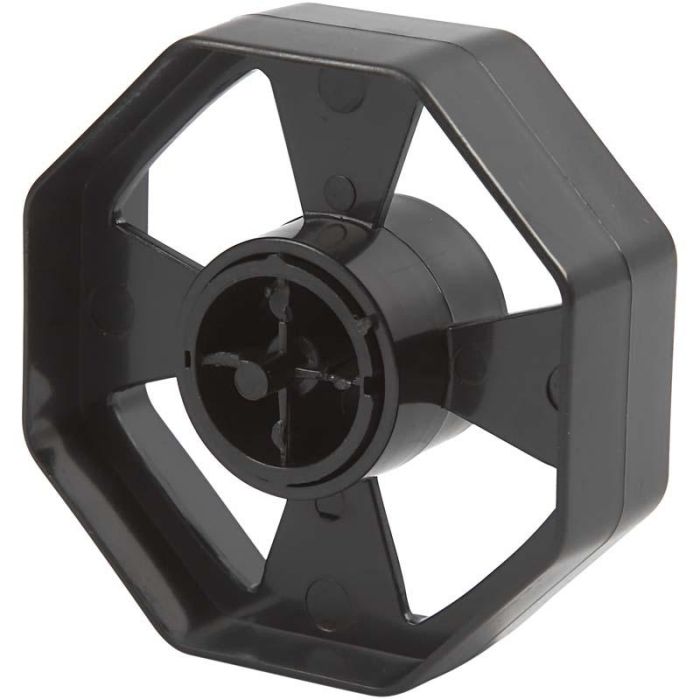 Hjul til borddispenser, B: 25 mm, dia. 7,5 cm, svart, 1 stk.