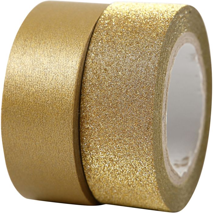Designtape, B: 15 mm, gull, 2 rl./ 1 pk.