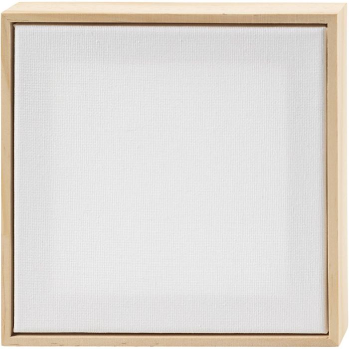 Malelerreter med ramme, str. 15,8x15,8 cm, 280 g, hvit, 1 stk.