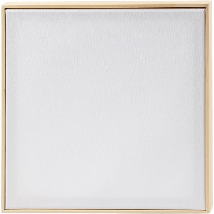 Malelerreter med ramme, str. 30x30 cm, 280 g, hvit, 1 stk.