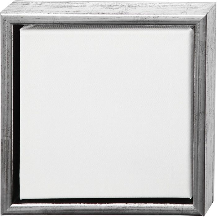 Lerret met ramme, str. 20x20 cm, 360 g, hvit, 6 stk./ 1 pk.