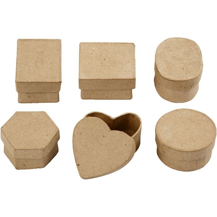 Miniesker, H: 3 cm, dia. 4-6 cm, 6 stk./ 1 pk.