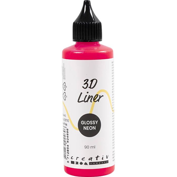 3D Liner, blank, semi opaque, neon pink, 90 ml/ 1 fl.
