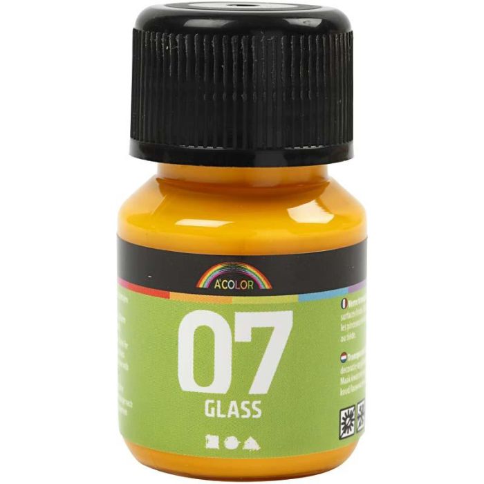 A-Color Glass, gul, 30 ml/ 1 fl.