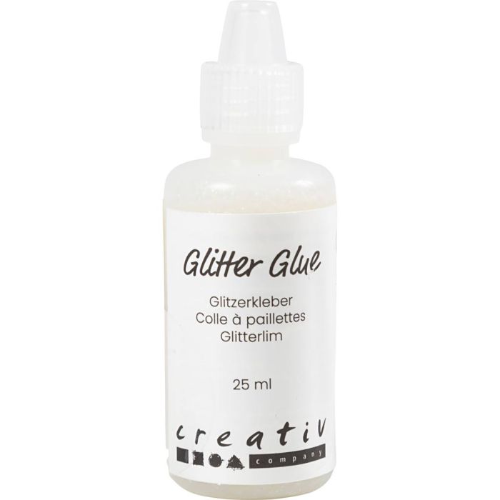 Glitterlim, holographically hvit, 25 ml/ 1 fl.