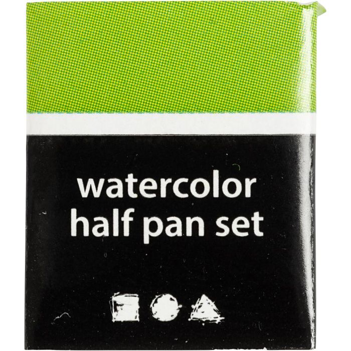 Art Akvarellfarger, ½-pan, str. 10x15x20 mm, lys grønn, 1 stk.