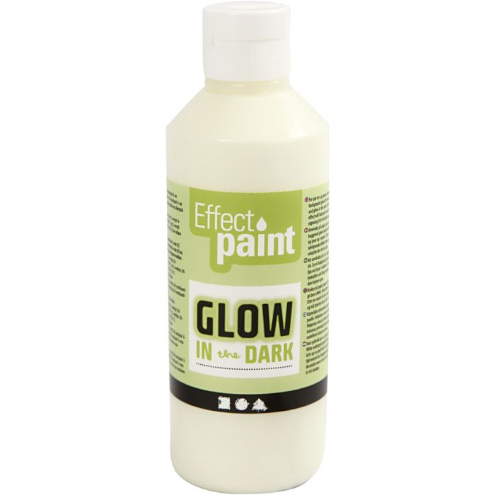 Selvlysende Maling, fluorescerende gul, 250 ml/ 1 fl.