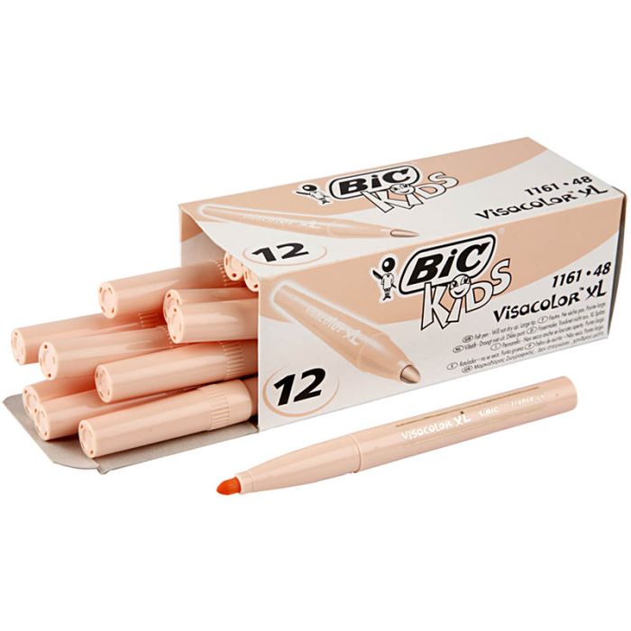 BIC Visa Color Tusj, strek 3 mm, lys pulver, 12 stk./ 1 pk.