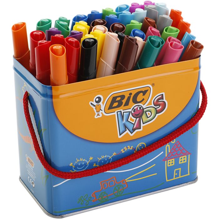 BIC Visacolor tusj, XL, ass. farger, 48 stk./ 1 pk.