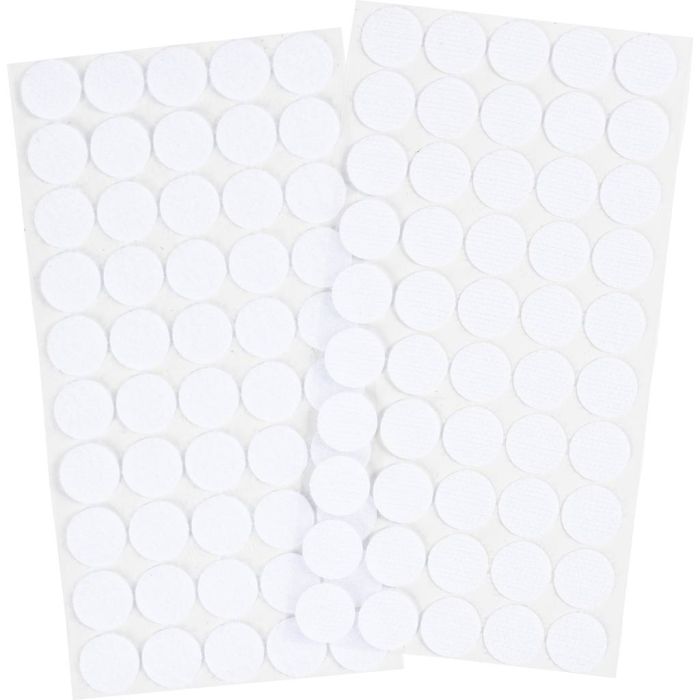 rund, selvklebende, dia. 20 mm, hvit, 50 stk./ 1 pk.