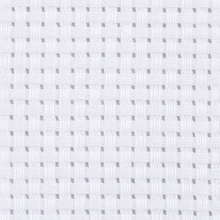 Aidastoff, B: 150 cm, 35 ruter pr. 10 cm , hvit, 3 m/ 1 pk.