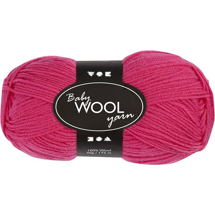Babygarn, L: 172 m, cerise, 50 g/ 1 nst.