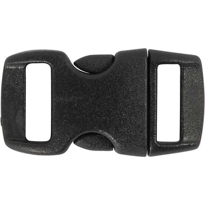 Klikklås, L: 29 mm, B: 15 mm, hullstr. 3x11 mm, svart, 4 stk./ 1 pk.