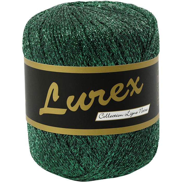 Lurex Garn, L: 160 m, grønn, 25 g/ 1 nst.
