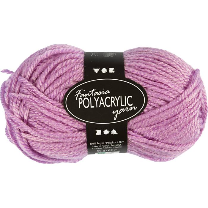 Fantasia Akrylgarn, L: 80 m, pinne 4,5-5, rosa, 50 g/ 1 nst.