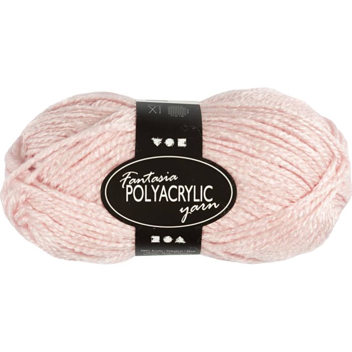 Fantasia Akrylgarn, L: 80 m, pinne 4,5-5, lys rød, 50 g/ 1 nst.