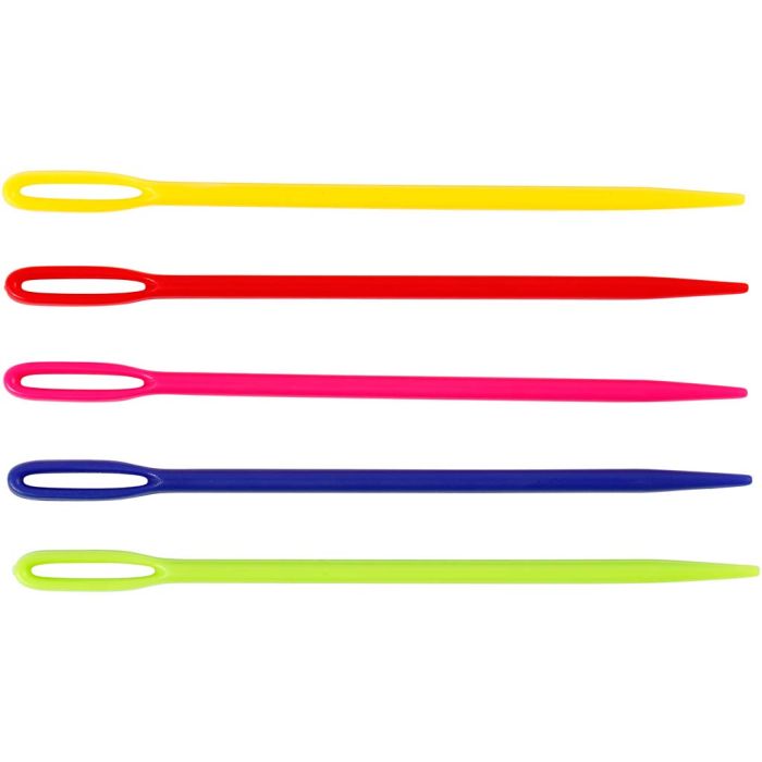 Strikkenål, L: 7 cm, ass. farger, 50 stk./ 1 pk.