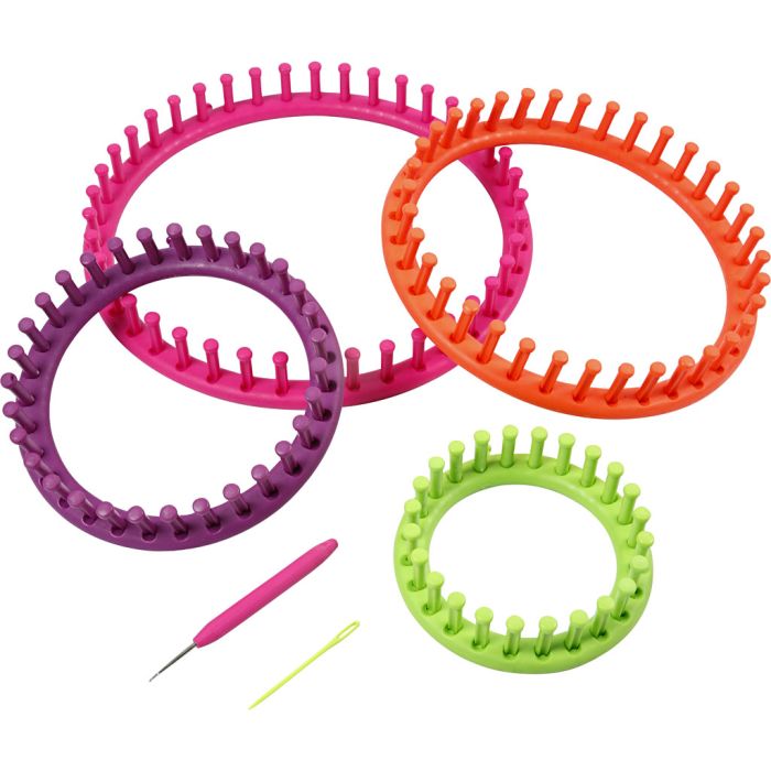 Strikkering, dia. 12-17-22-27 cm, 1 sett